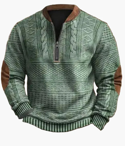 Męski sweter z półzamkiem – stylowy wzór dzianiny na jesień i zimę