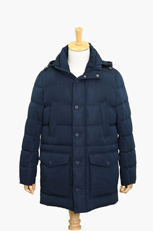 Cappotto imbottito invernale da uomo con cappuccio – Stile elegante da città per i giorni freddi