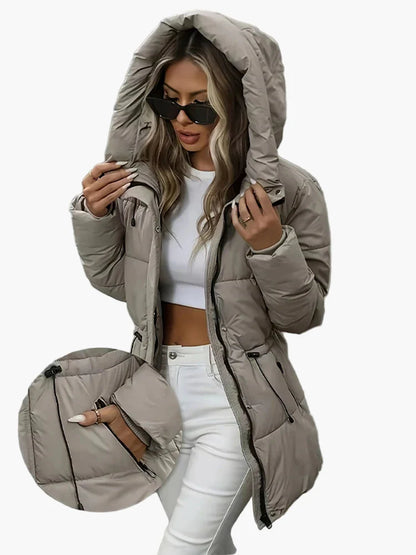 Dames winter gewatteerd jack met capuchon – Modieus, warm & veelzijdig voor dagelijks en outdoor
