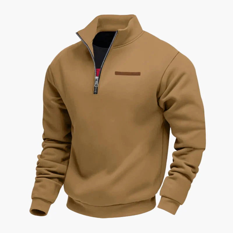 Herren Halber Reißverschluss Pullover – Lässiger Reise-Sweater für Alltag & Freizeit