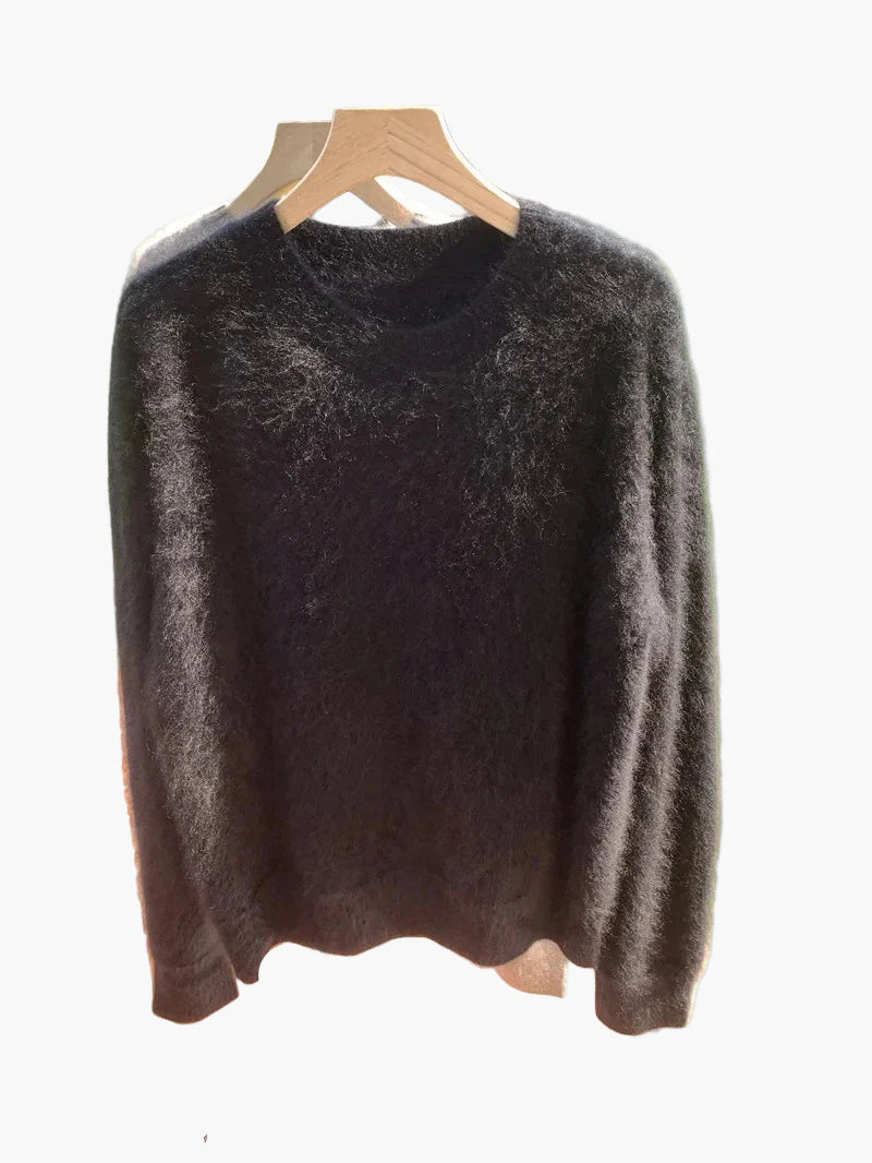 Dame sweater løs oversize stil til efterår og vinter, moderigtig basis sweater
