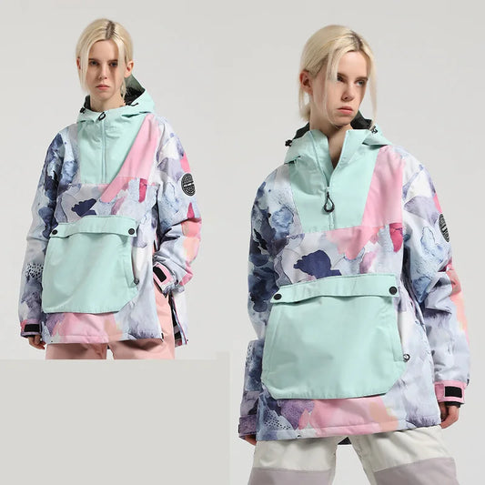 Giacca anorak unisex con cappuccio e tasca marsupio