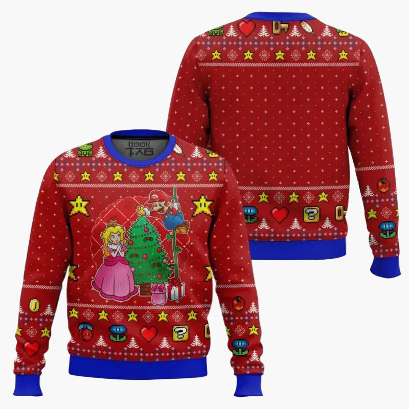 Unisex retro gamer Ugly Christmas Sweater – pixelontwerp geïnspireerd door videogameklassiekers