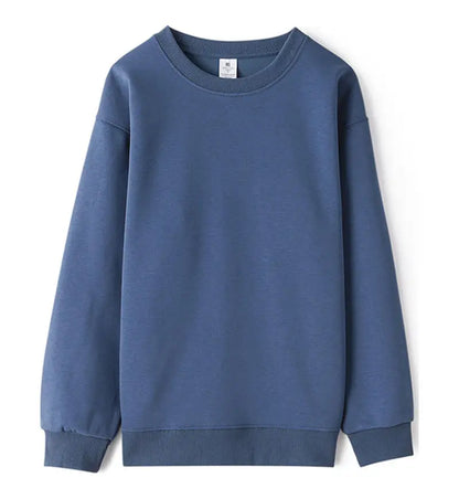 Felpa unisex basic a maniche lunghe, girocollo