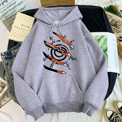 Hoodie mit Krallen-Grafik, Kapuze und Kängurutasche für Damen & Herren