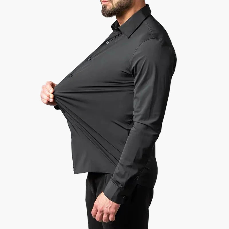 Herren Business Stretch Hemd – Modern Fit, Knitterfrei, Für Büro und Alltag