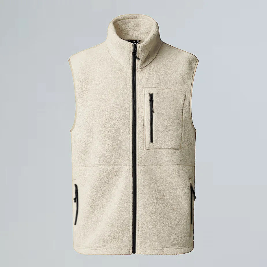 Gilet polaire à col montant avec fermeture éclair et poches