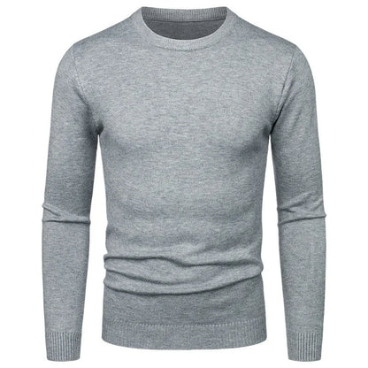 Herren Rundhals Pullover Strickwaren Langarm Basic Sweater