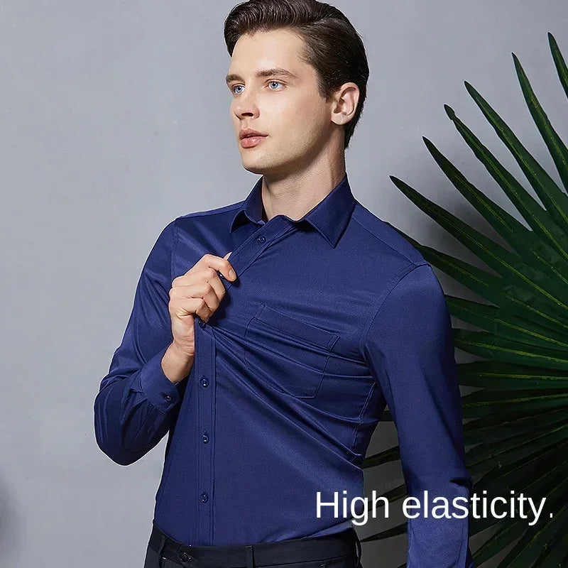 Herren Business Stretch Hemd – Modern Fit, Knitterfrei, Für Büro und Alltag