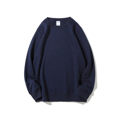Felpa oversize da donna girocollo a maniche lunghe, pullover tinta unita