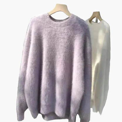 Dame sweater løs oversize stil til efterår og vinter, moderigtig basis sweater
