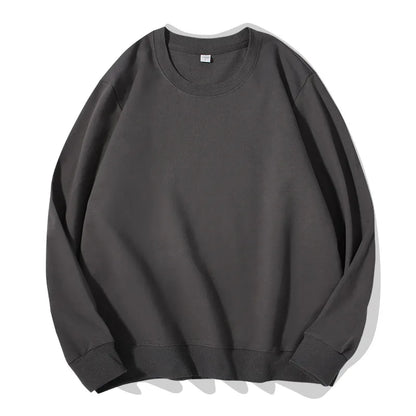 Sudadera unisex de manga larga con cuello redondo, colores lisos