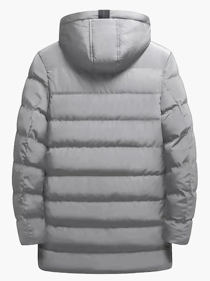 Herren Winter Steppmantel Lang Parka mit Kapuze – Casual Stil für Alltag & Outdoor