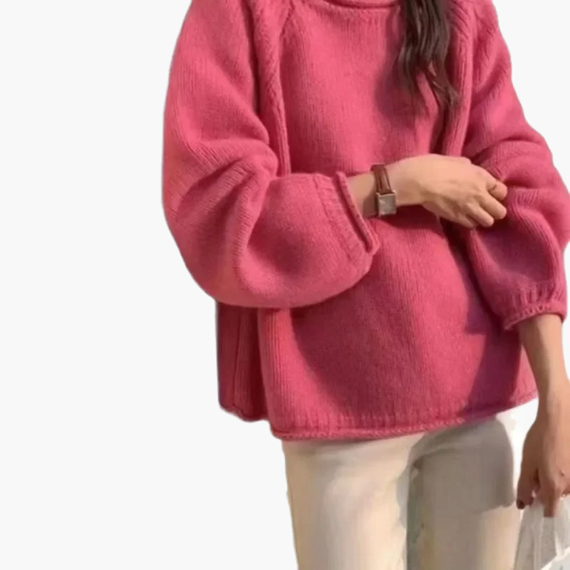 Damski sweter w stylu francuskim – wygodny luźny sweter na co dzień i czas wolny