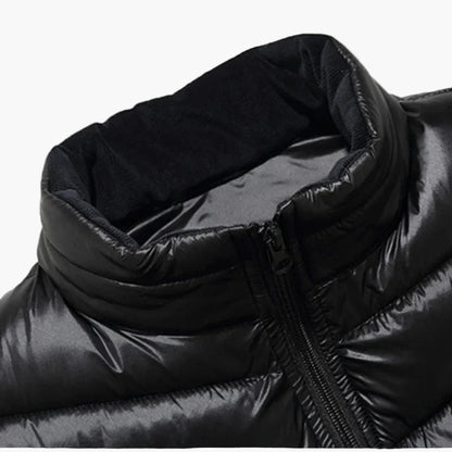 Męska pikowana kurtka zimowa w stylu puchowym plus size, casualowa kurtka outdoor na co dzień i na czas wolny