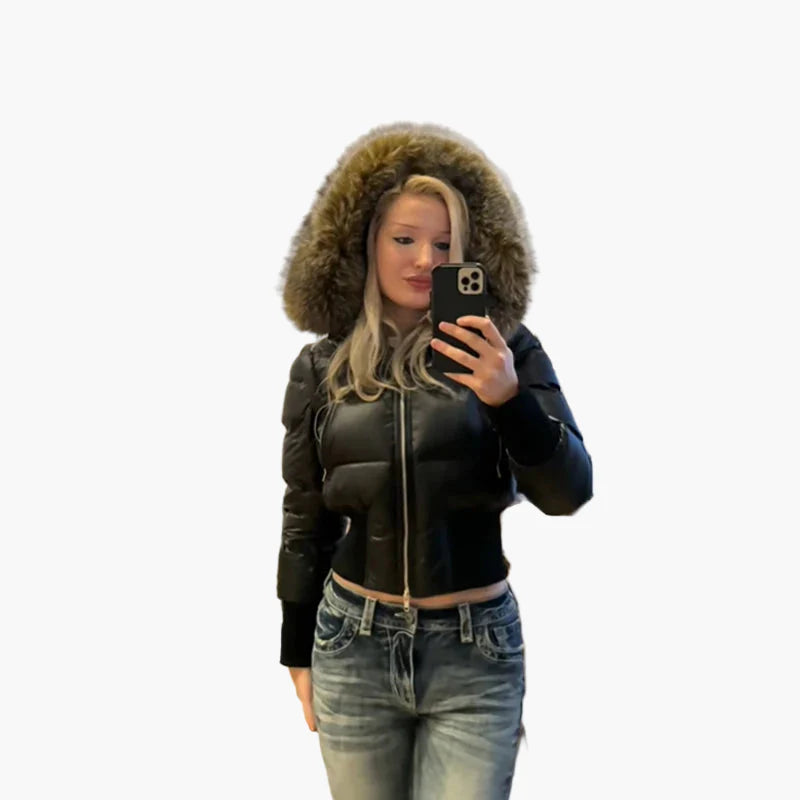 Dames winter gewatteerd jack met capuchon – Modieus, warm & veelzijdig voor dagelijks en outdoor