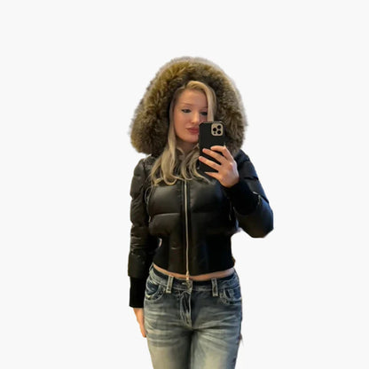 Dames winter gewatteerd jack met capuchon – Modieus, warm & veelzijdig voor dagelijks en outdoor