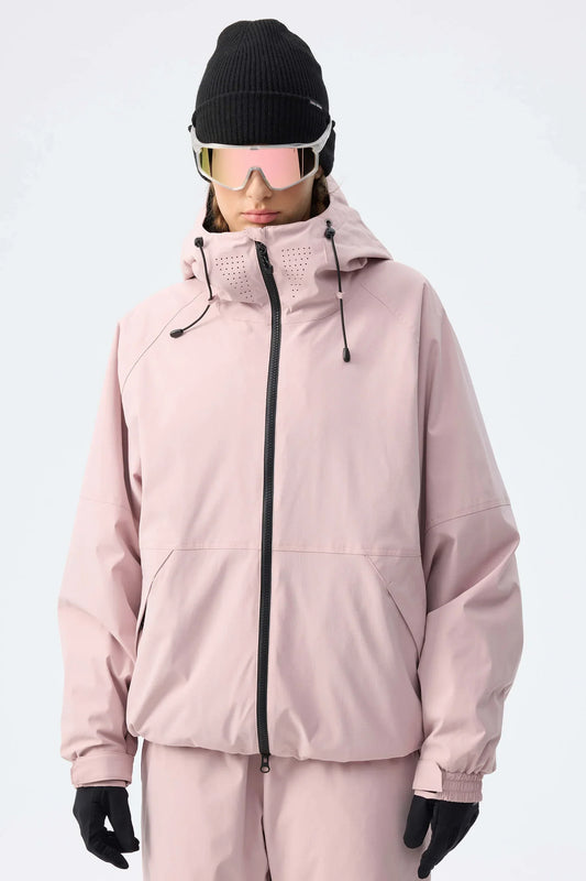Winter Outdoorjacke mit Kapuze und Reißverschluss für Damen