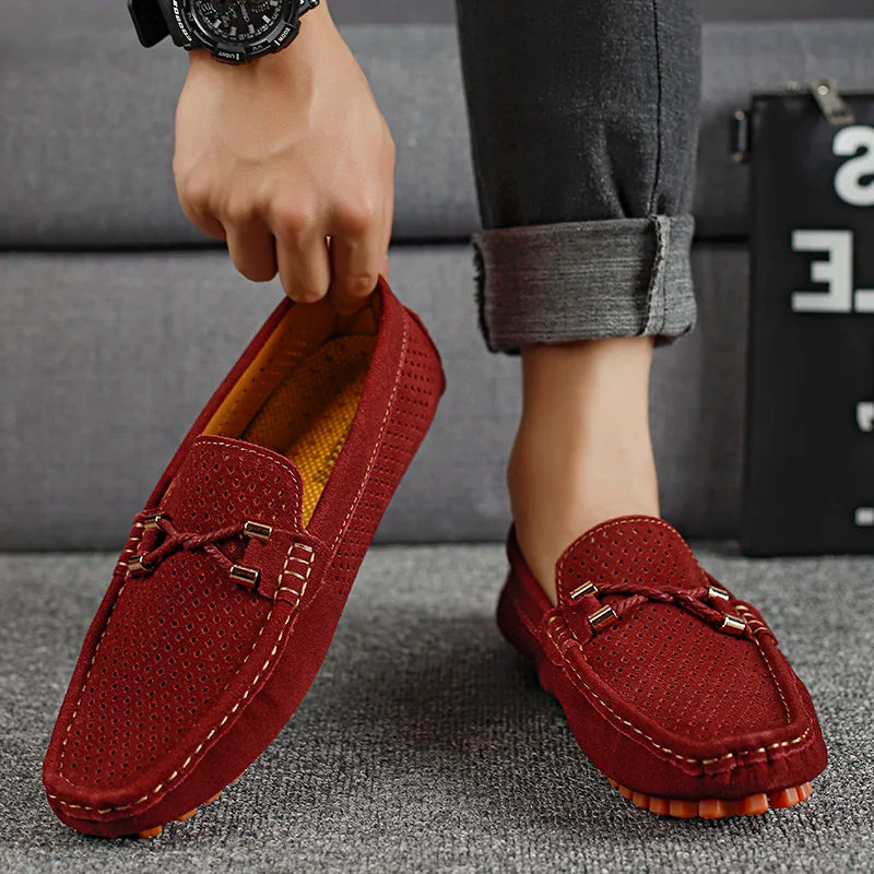 Herre mokkasinsutsko – Elegant fritids- og business loafer, åndbar, stilfuld