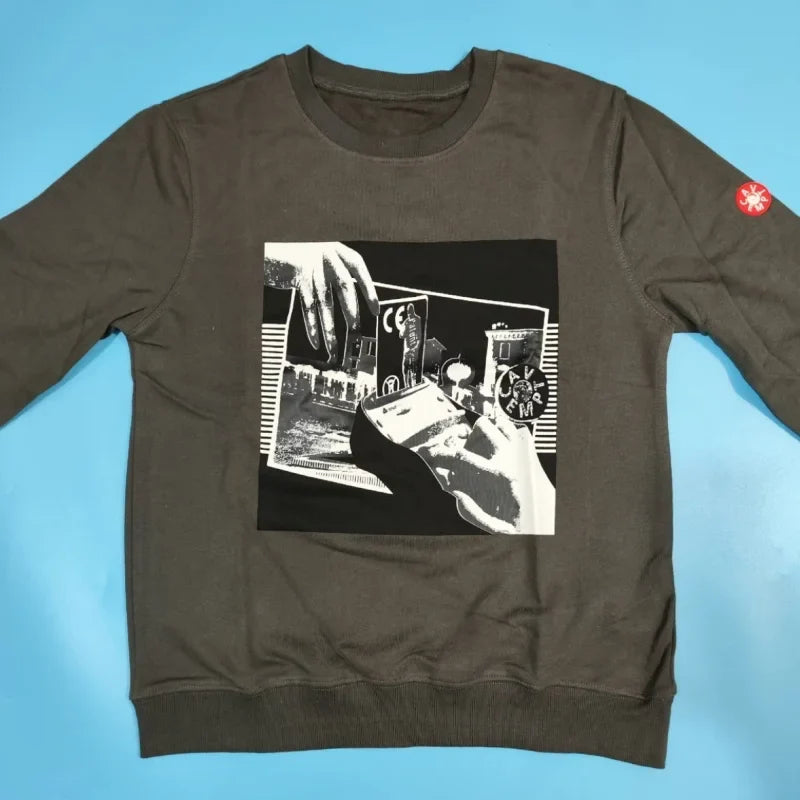 Unisex Rundhals Sweatshirt mit Grafikdruck, Oversize Fit