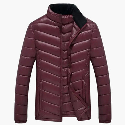 Męska pikowana kurtka zimowa w stylu puchowym plus size, casualowa kurtka outdoor na co dzień i na czas wolny