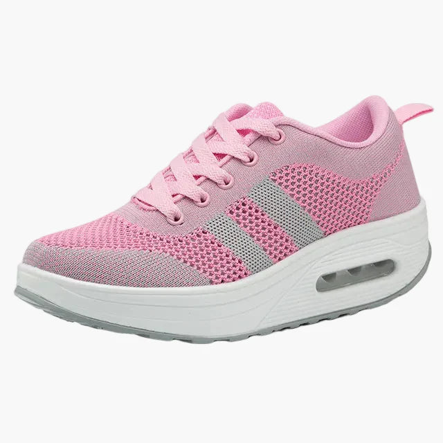 Damen Komfort Sneaker für Alltag und Arbeit – Orthopädische Laufschuhe mit erhöhter Sohle