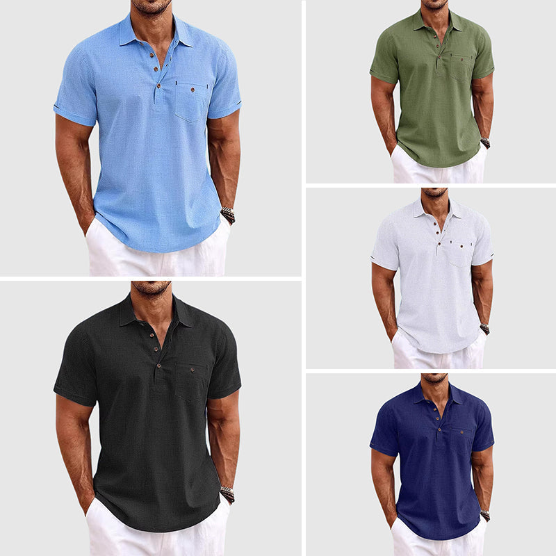 Polo da uomo manica corta moderno casual elegante per l'estate