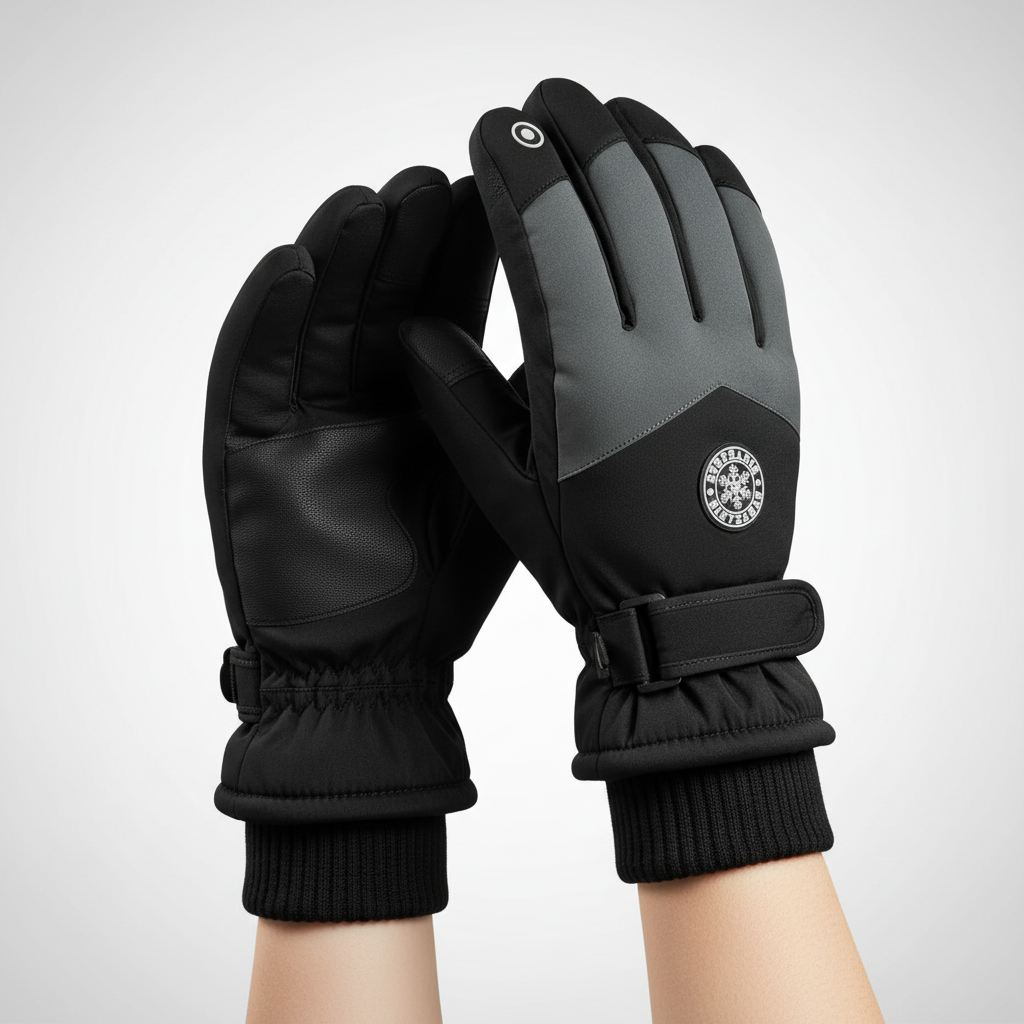 Thermisch gevoerde handschoenen met touchscreen-vingertoppen