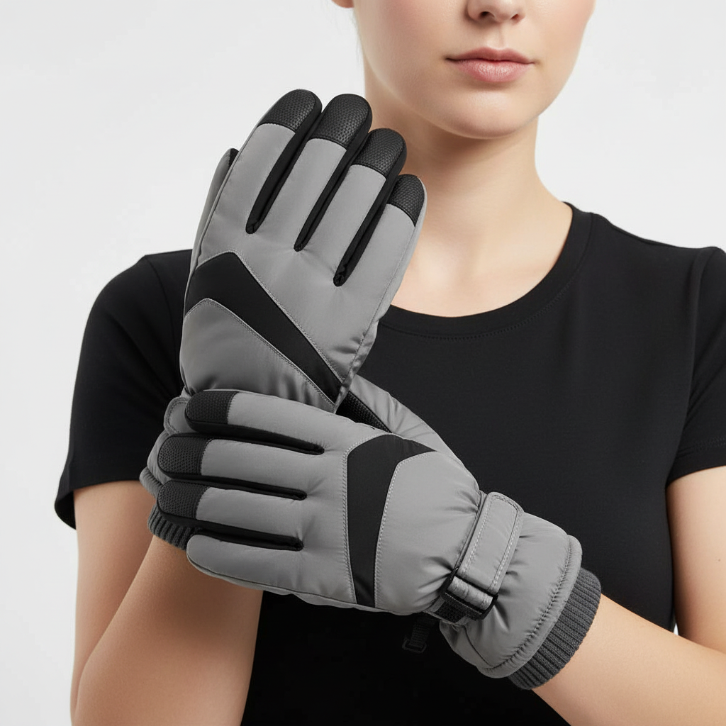 Thermisch gevoerde handschoenen met touchscreen-vingertoppen
