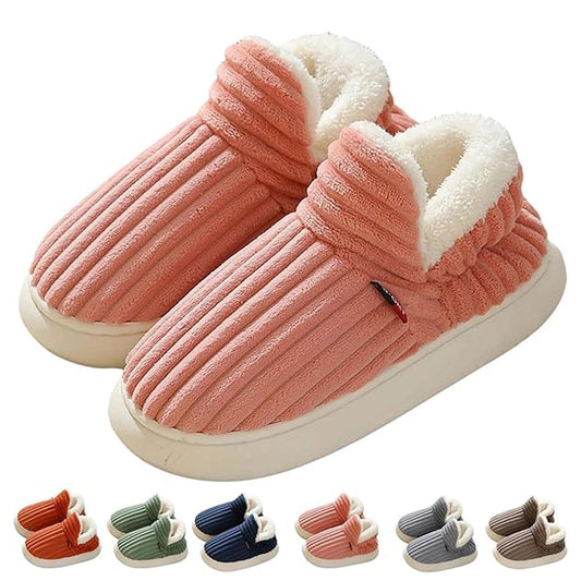 Pantuflas para mujer y hombre – Zapatillas de invierno acogedoras con suela antideslizante y forro mullido