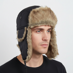 Trappermuts met oorflappen, winddicht en warm