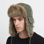 Trappermuts met oorflappen, winddicht en warm