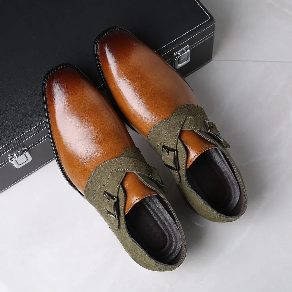 Herre Business Monkstrap-Slippers – Elegante Halvsko til Kontor og Begivenheder