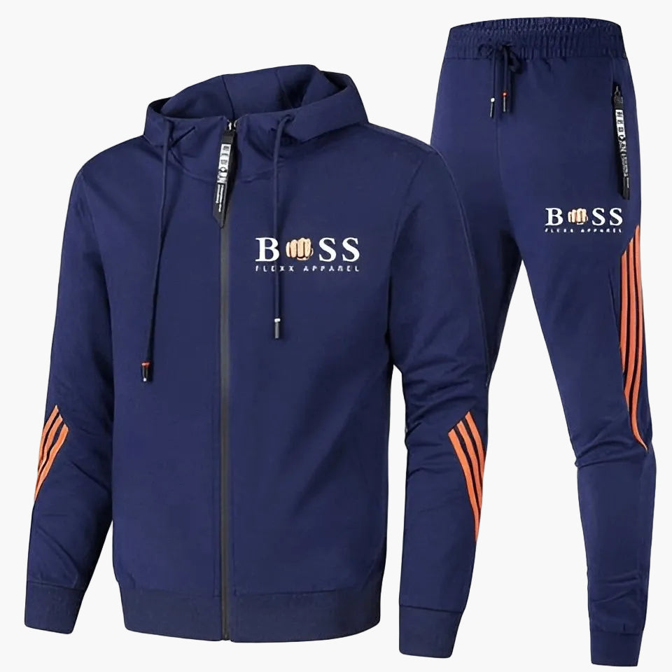 Heren sportpak set – Trainingspak voor fitness en vrije tijd, tweedelig, modern design