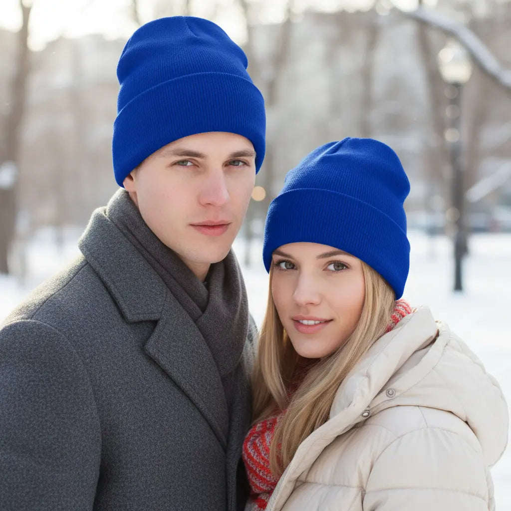 Gebreide wintermuts met warme isolatie