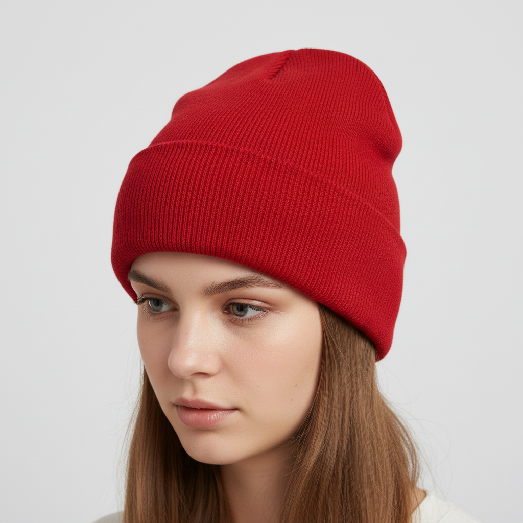 Gebreide wintermuts met warme isolatie