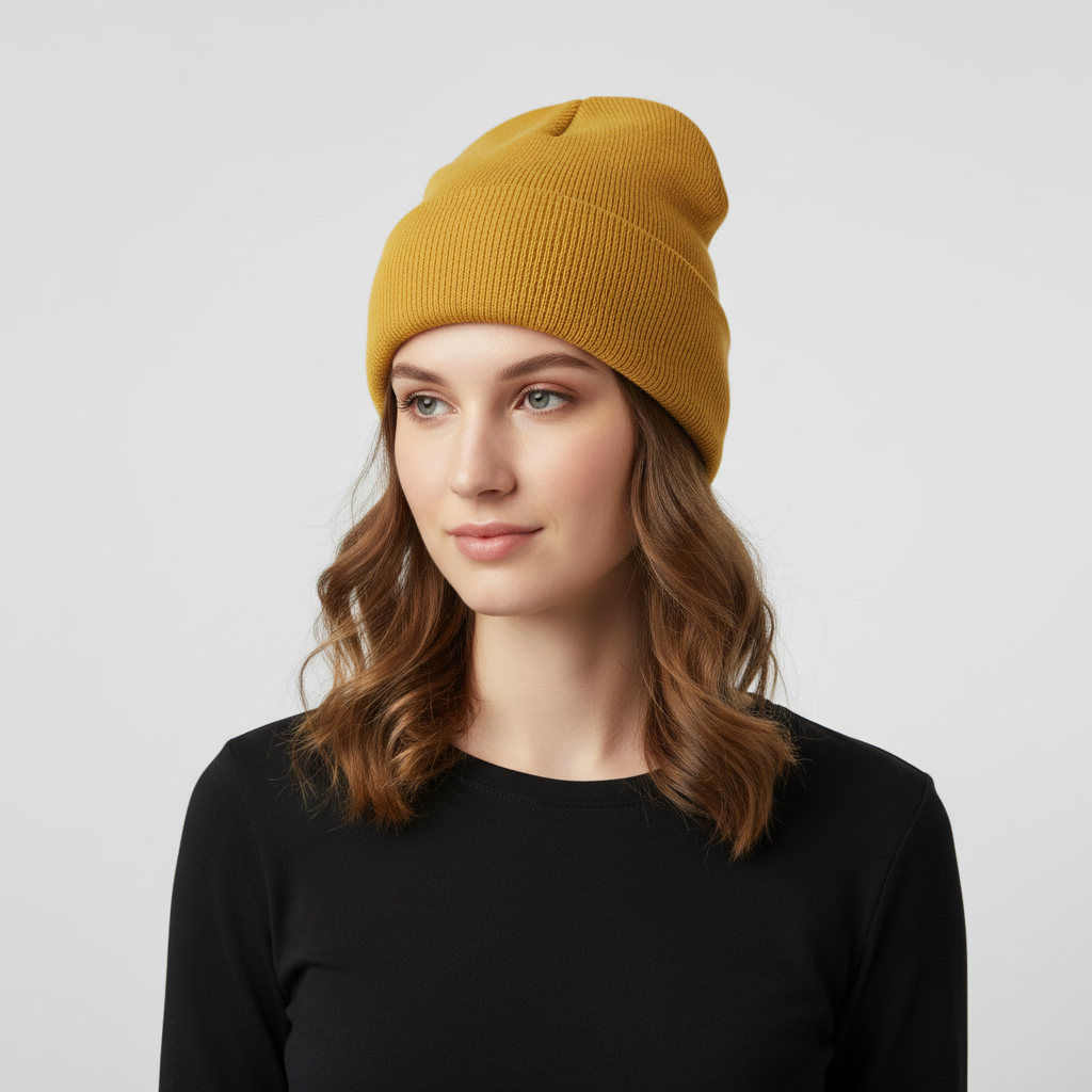 Gebreide wintermuts met warme isolatie