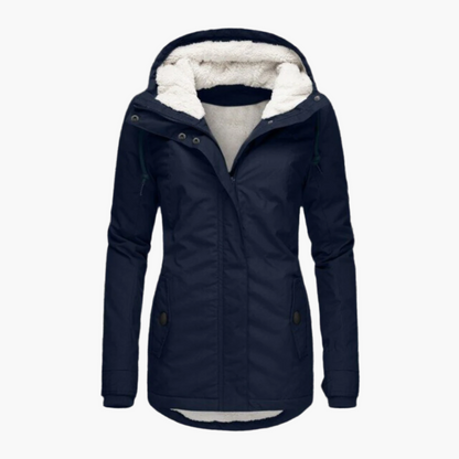Parka invernale da donna con cappuccio sherpa – Cappotto outdoor caldo e alla moda per giornate fredde
