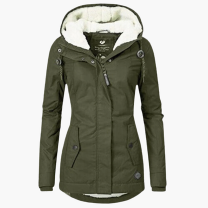 Parka invernale da donna con cappuccio sherpa – Cappotto outdoor caldo e alla moda per giornate fredde