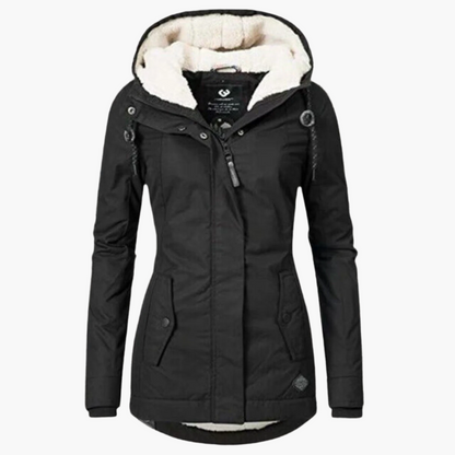 Parka invernale da donna con cappuccio sherpa – Cappotto outdoor caldo e alla moda per giornate fredde