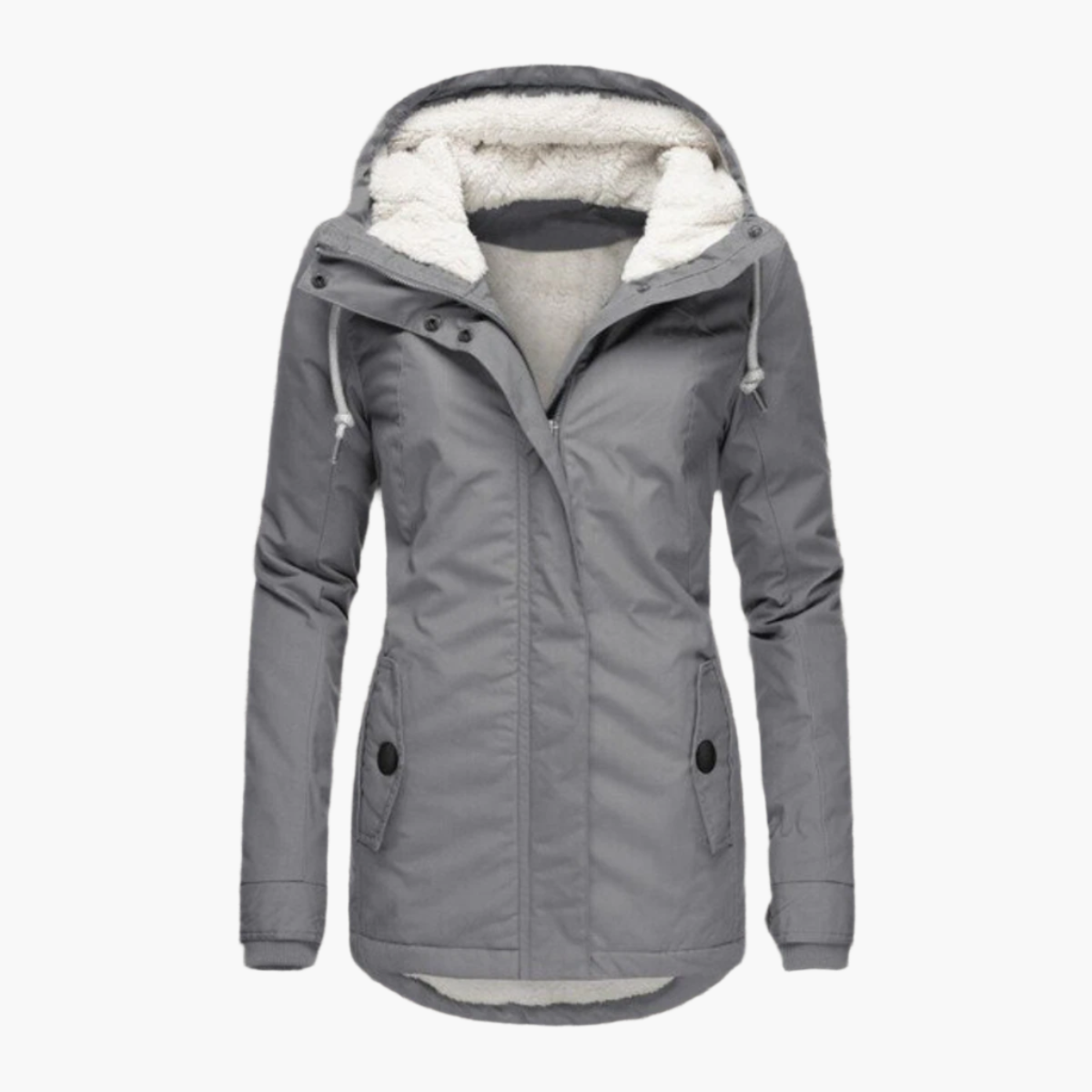 Parka invernale da donna con cappuccio sherpa – Cappotto outdoor caldo e alla moda per giornate fredde