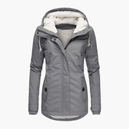 Parka invernale da donna con cappuccio sherpa – Cappotto outdoor caldo e alla moda per giornate fredde