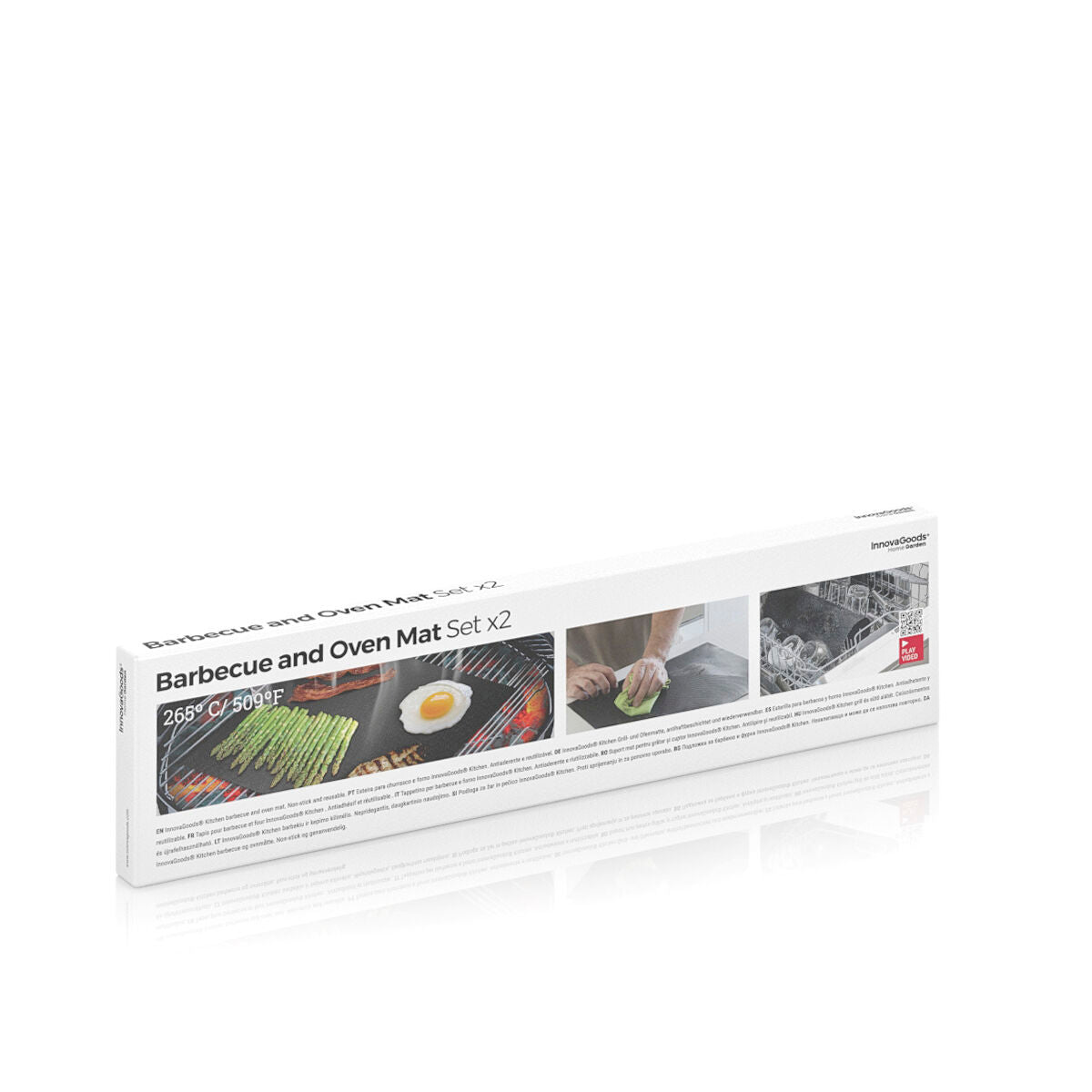 Grillmat voor oven en barbecue, 2 stuks, herbruikbaar, glasvezel