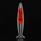 Lavalamp met glazen behuizing, 21,5 cm hoog, rood/groen/blauw