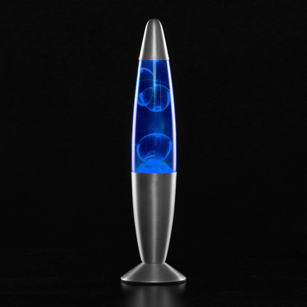 Lavalamp met glazen behuizing, 21,5 cm hoog, rood/groen/blauw