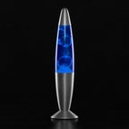Lavalamp met glazen behuizing, 21,5 cm hoog, rood/groen/blauw