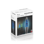 Lavalamp met glazen behuizing, 21,5 cm hoog, rood/groen/blauw