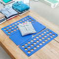 Kledingvouwer blauw polypropyleen - opvouwbaar hulpmiddel voor kleding vouwen