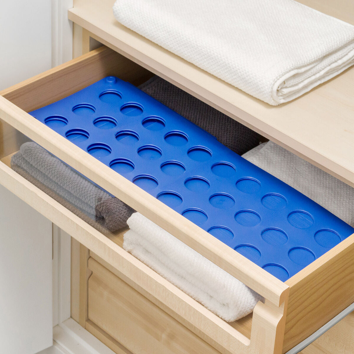 Kledingvouwer blauw polypropyleen - opvouwbaar hulpmiddel voor kleding vouwen