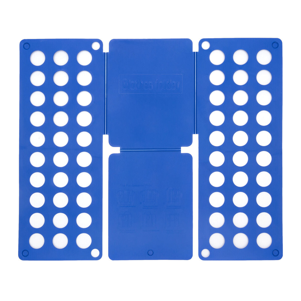 Kledingvouwer blauw polypropyleen - opvouwbaar hulpmiddel voor kleding vouwen